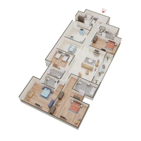 4 BHK – 2843 sq.ft